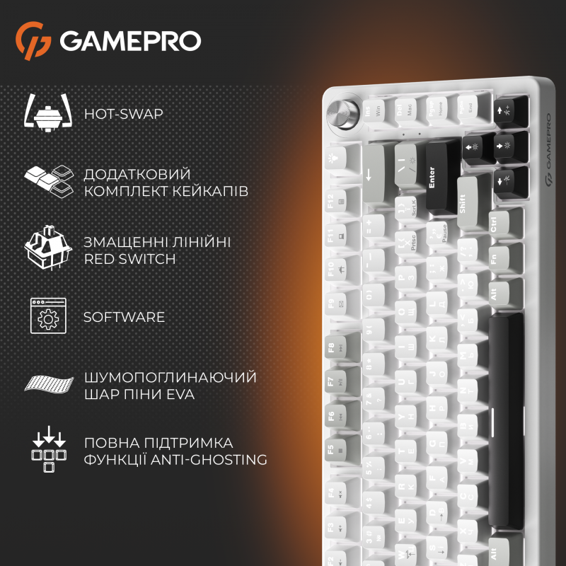 Механічна клавіатура GamePro Genesis Silverlight  (MK126)