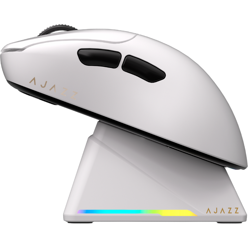 Ігрова бездротова миша Ajazz  AJ179PRO -3 Mod-White-3395-8K Charging Dock