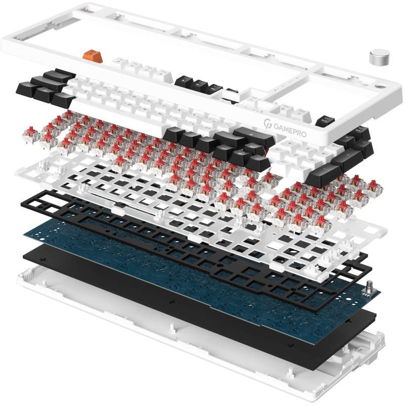 Дротова механічна клавіатура GamePro MK170B (Red) з Hot-Swap RGB Black