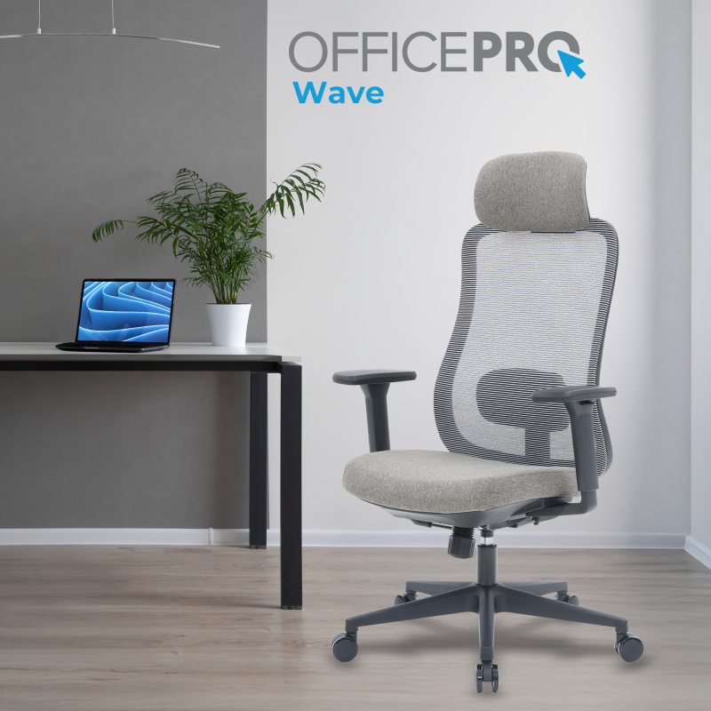 Крісло офісне OfficePro Wave OC599-B-DG-DG