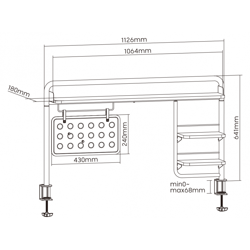 Настільна полиця-органайзер OfficePro DS253WW