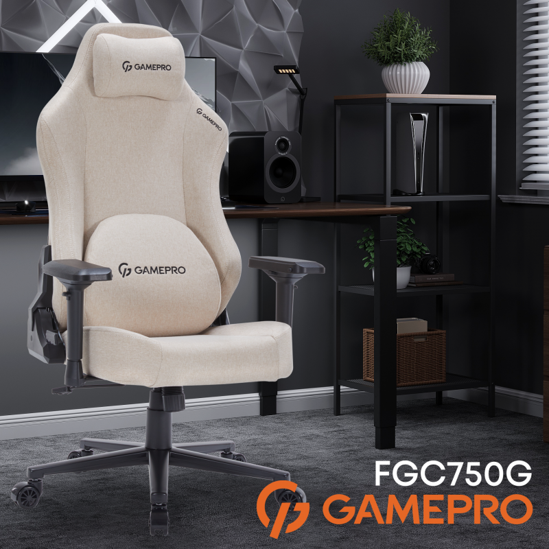 Крісло ігрове GamePro FGC750G Fabric Beige