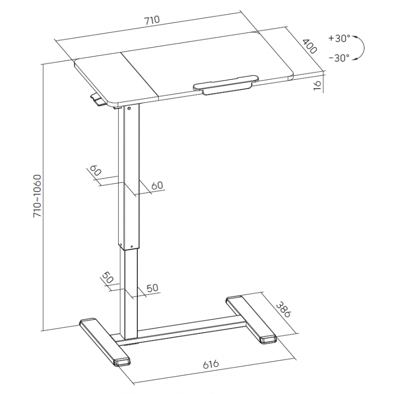 Офісний стіл з регулюванням висоти OfficePro ODM320W