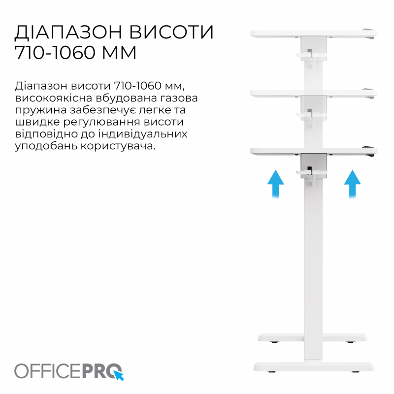 Офісний стіл з регулюванням висоти OfficePro ODM320W
