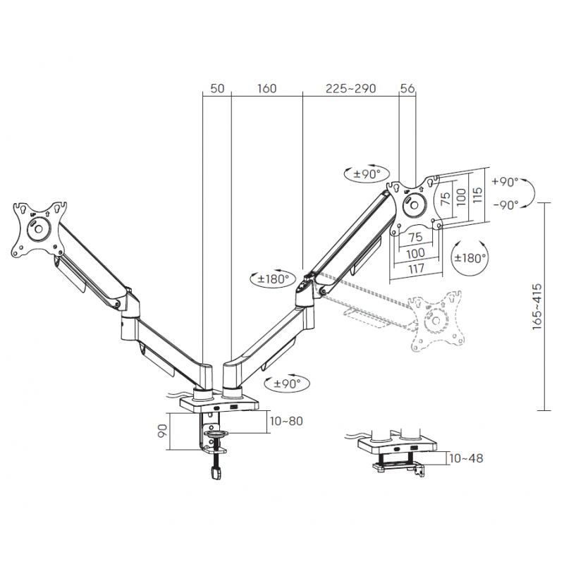 Настільне кріплення для монітора OfficePro MA512B
