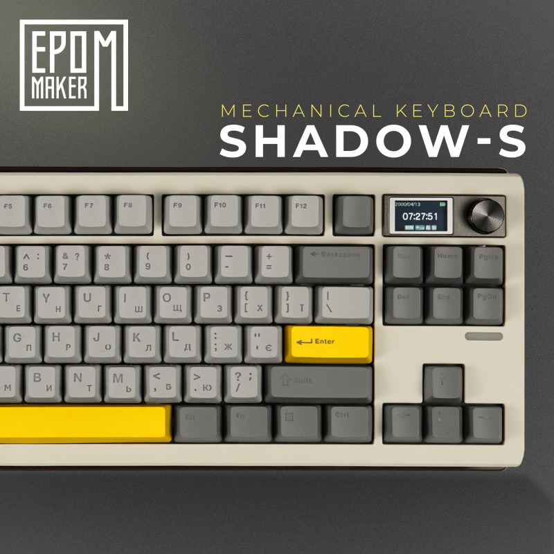 Клавіатура механічна бездротова EPOMAKER Shadow-S Mulan White (SHS-W-M)