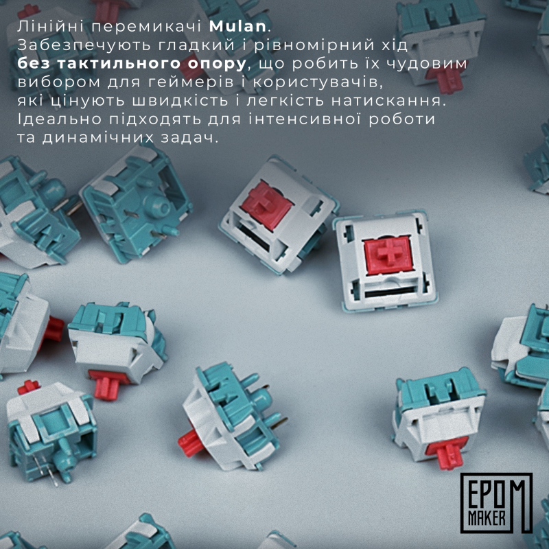 Клавіатура механічна бездротова EPOMAKER Shadow-S Mulan White (SHS-W-M)