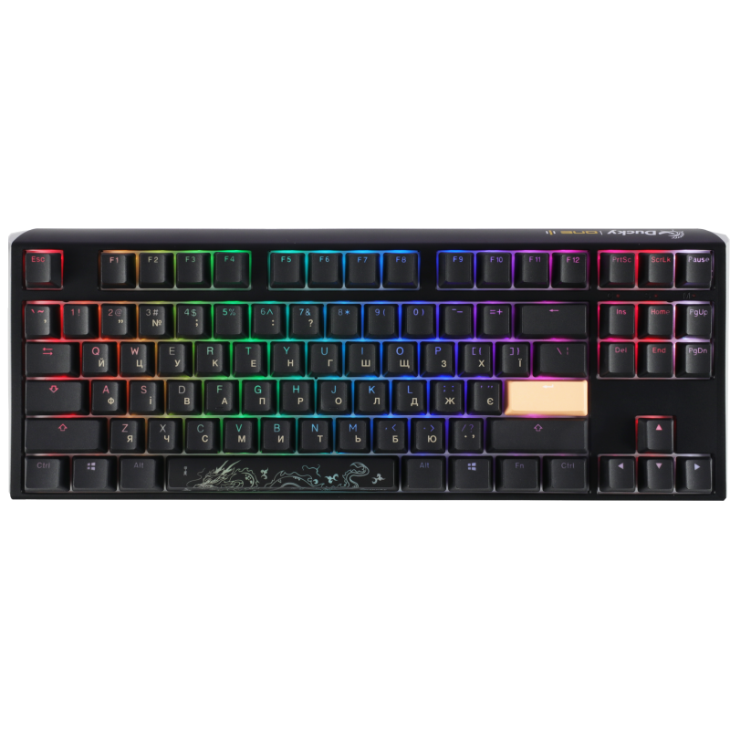 Механічна клавіатура Ducky One 3 TKL Cherry MX Speed silver RGB Black UA