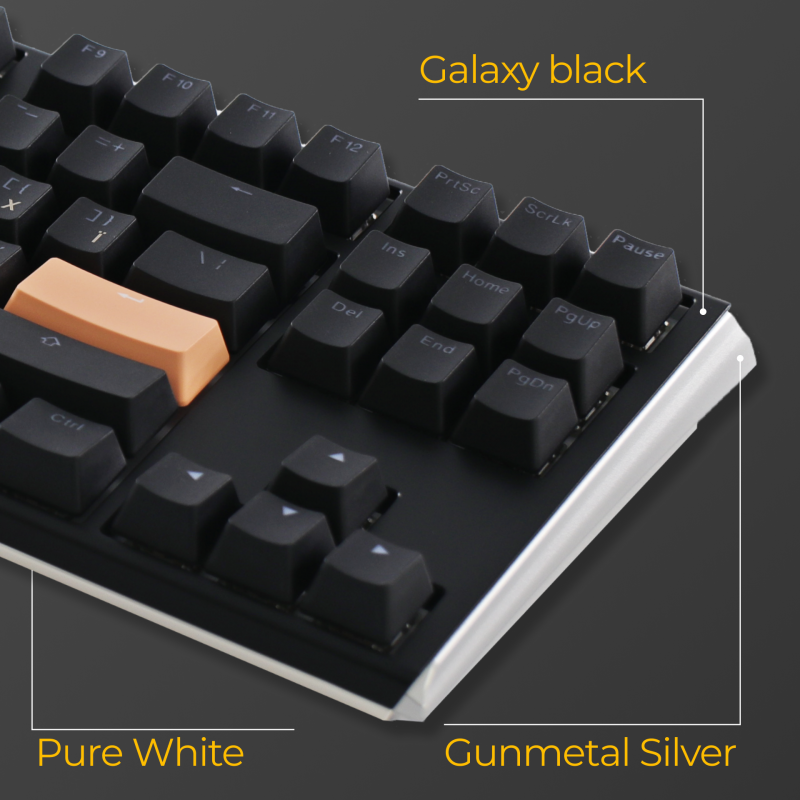 Механічна клавіатура Ducky One 3 TKL Cherry MX Speed silver RGB Black UA