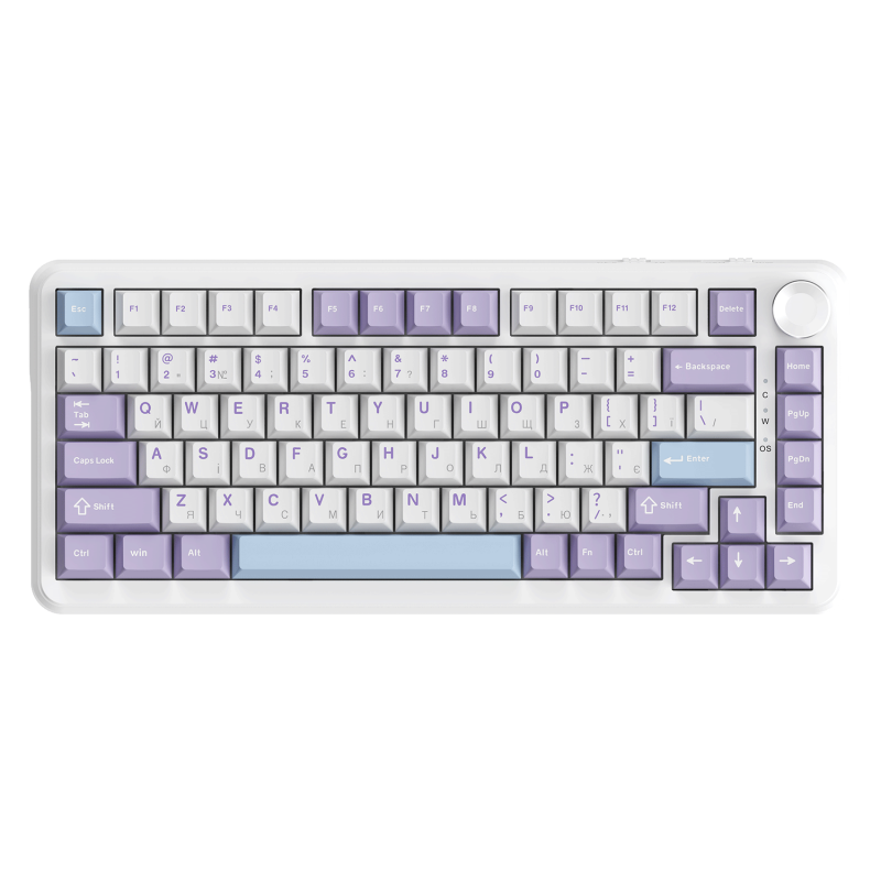 Ігрова механічна клавіатура Ajazz AK820 MAX Magnetic switches-Purple-White-Blue-RGB