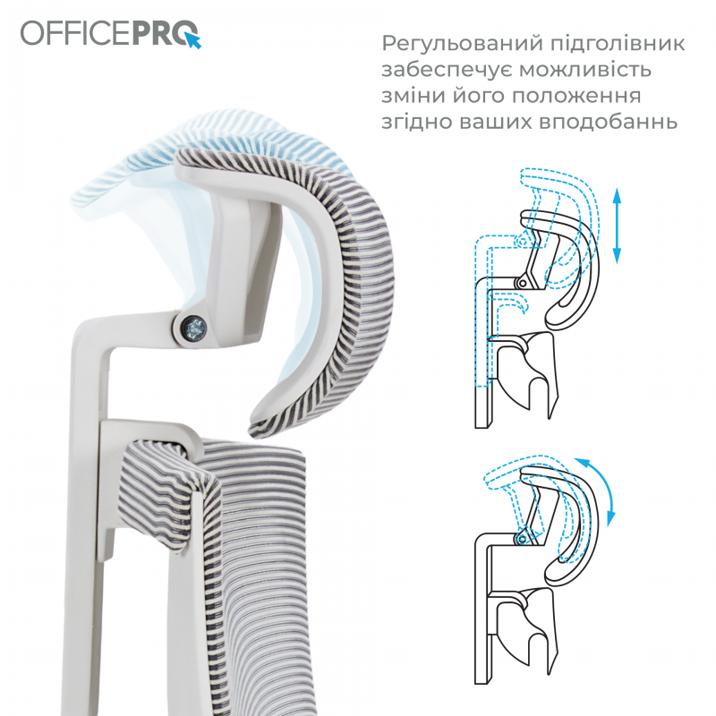 Крісло офісне OfficePro Balance OC620-W-LG-LG