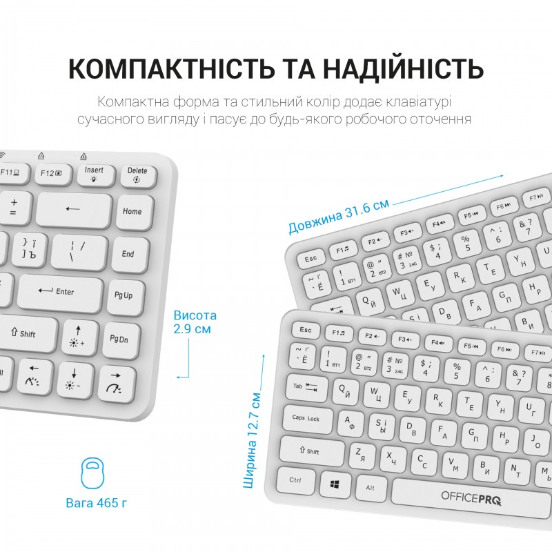 Клавіатура бездротова OfficePro (SK790W)