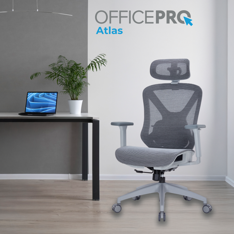 Крісло офісне OfficePro Atlas OC630-G-DG-DG