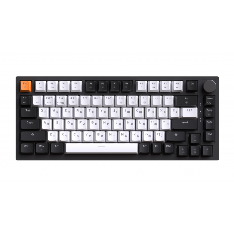 Бездротова механічна клавіатура GamePro Asgard Valhalla (MK160B Pro) 75% QLAB orange switches