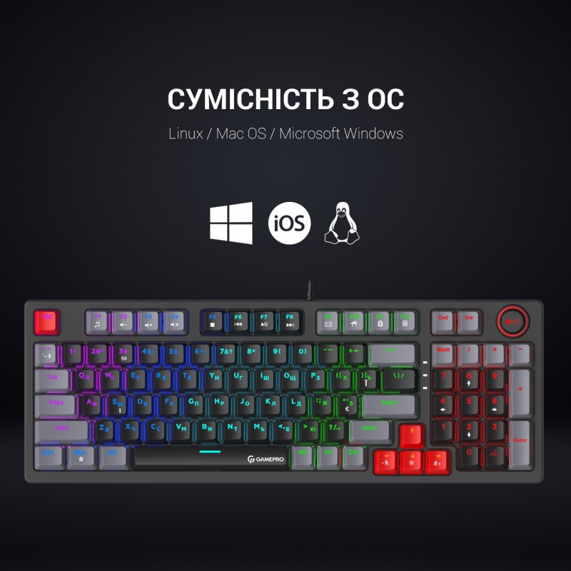 Клавіатура механічна GamePro MK120B