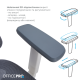 Крісло офісне Officepro Atlas OC630-W-DG-DG