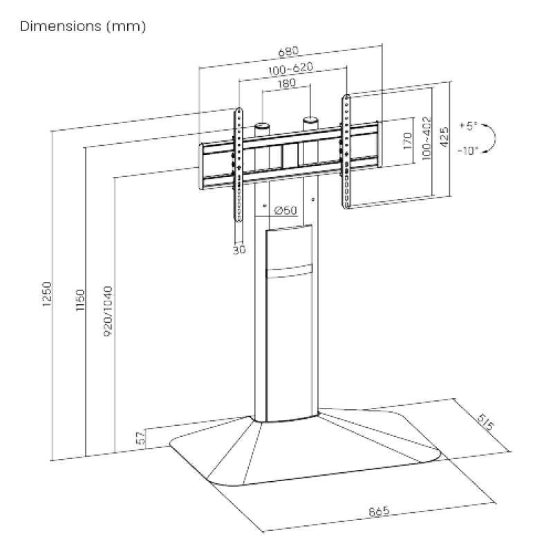Стійка з кріпленням для телевізора OfficePro TVS433