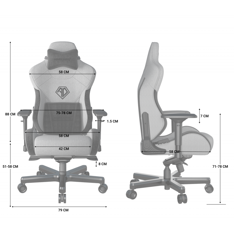 Крісло ігрове Anda Seat T-Pro 2 Blue/Black Size XL