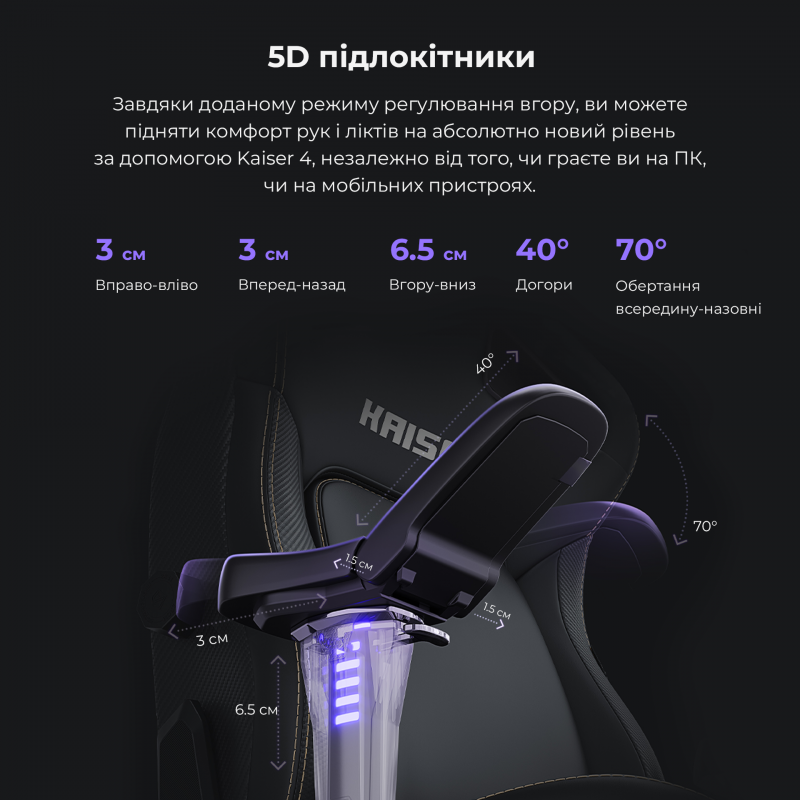 Крісло ігрове Anda Seat Kaiser 4 Grey Fabric Size L
