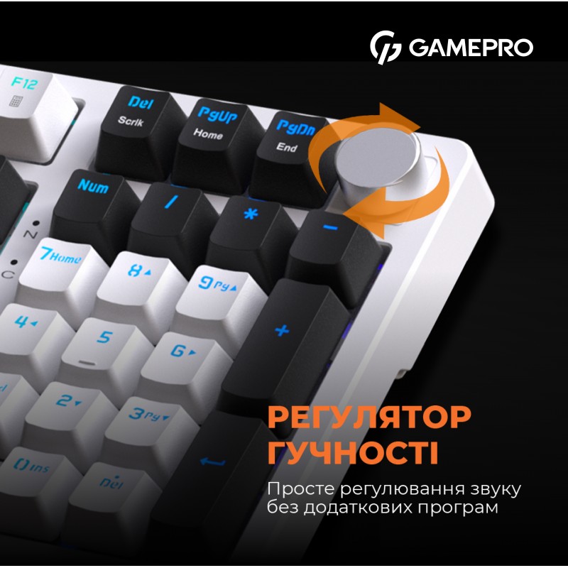Дротова механічна клавіатура GamePro MK170W (Red) з Hot-Swap RGB White