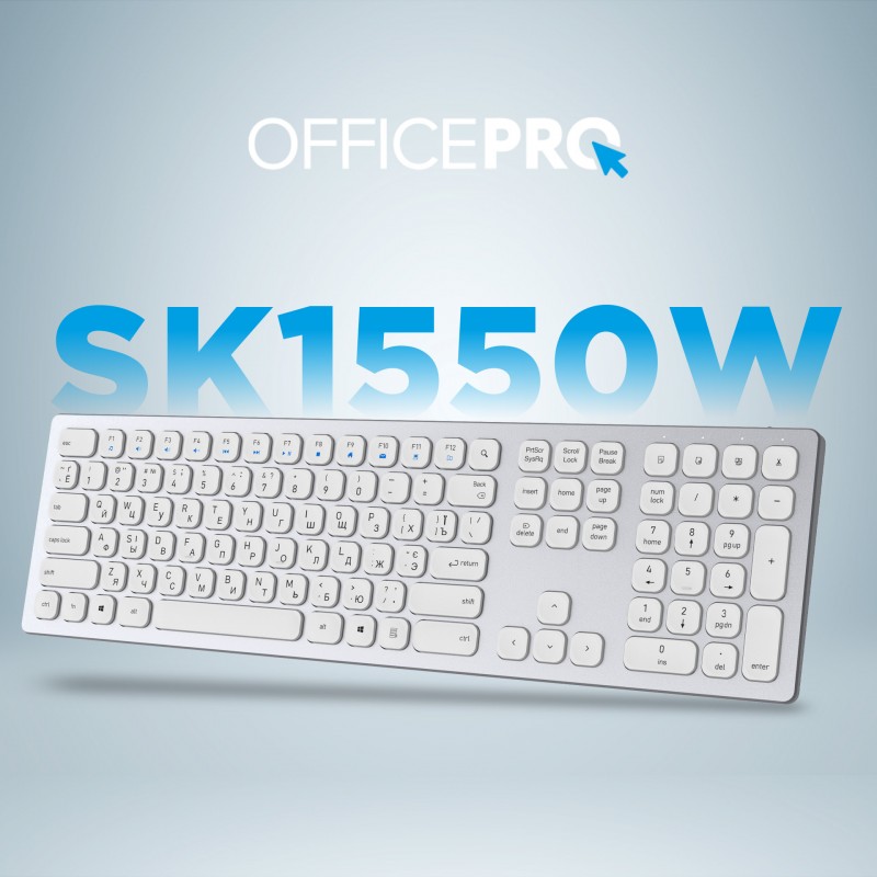 Клавіатура бездротова OfficePro (SK1550W)