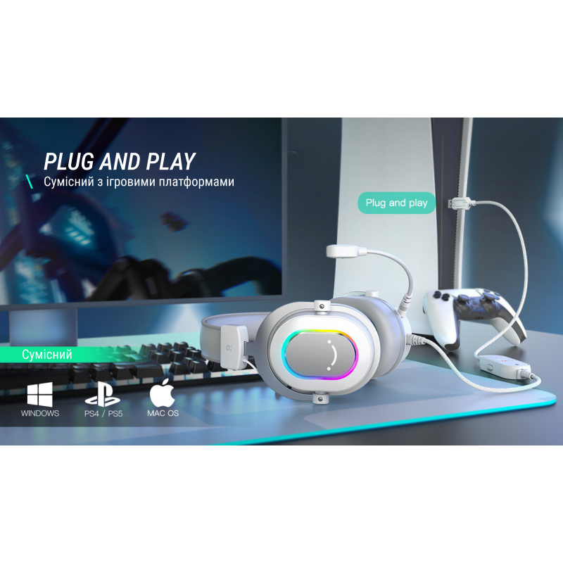Гарнітура Fifine RGB H6W