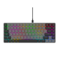 Дротова механічна клавіатура GamePro MK141R Red Switch Low Profile Dark Gray RGB