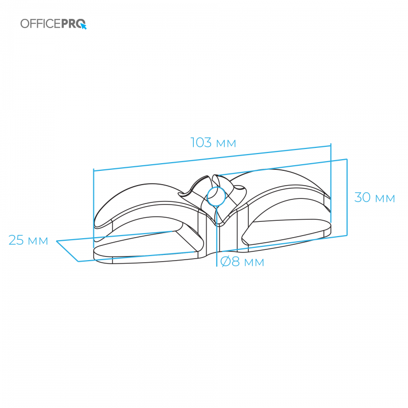 Органайзер для кабелю OfficePro CM001B Black