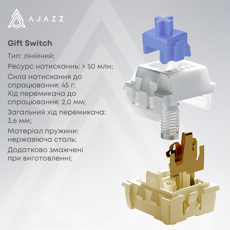Бездротова механічна клавіатура Ajazz  AK820 PRO 75% Gift Switch Black RGB  (AK820PRO-G-BGY)