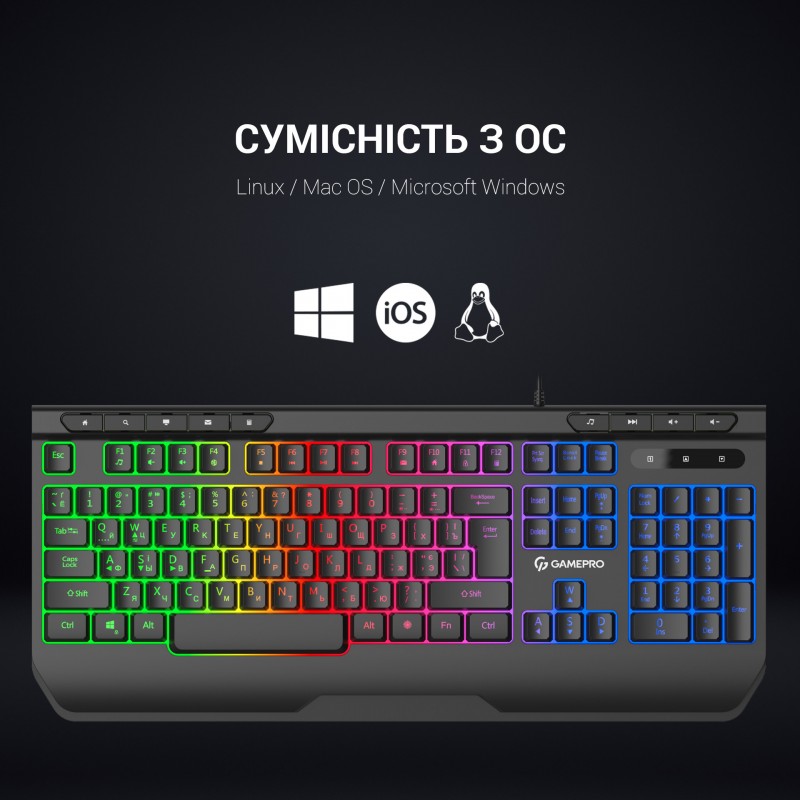 Клавіатура дротова GamePro GK550
