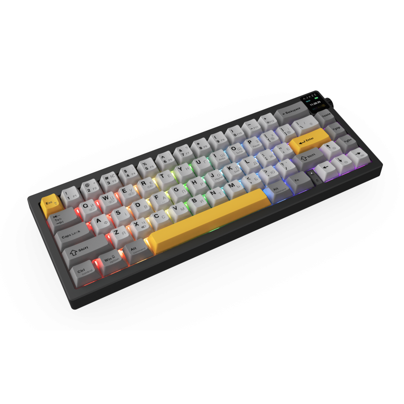 Бездротова механічна клавіатура Ajazz AK650 Flying Fish Switch - Black (AK650-FF-BGY)