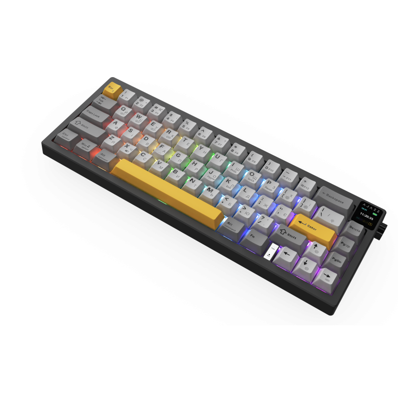 Бездротова механічна клавіатура Ajazz AK650 Flying Fish Switch - Black (AK650-FF-BGY)